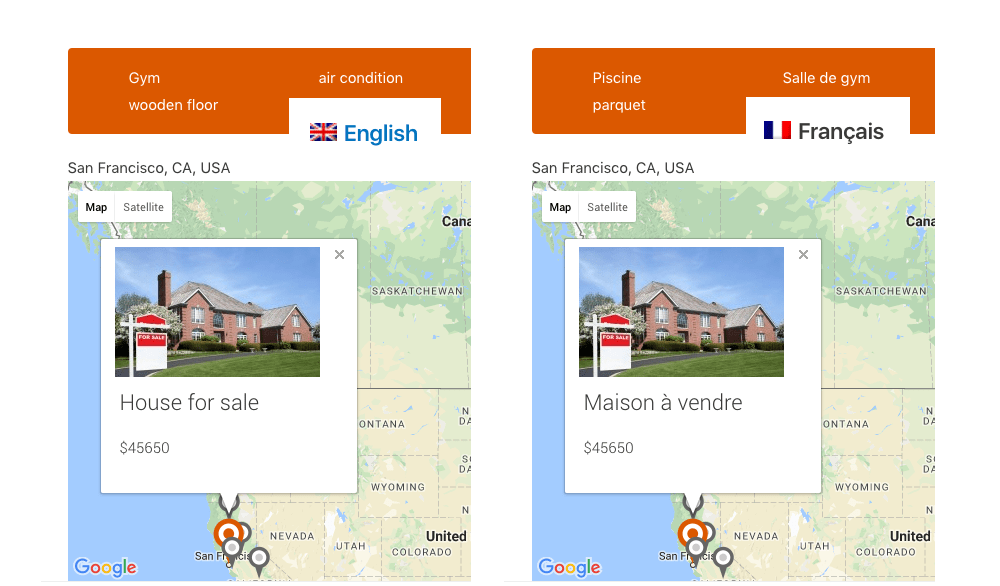Creating a multilingual site that uses Google Maps challenges and