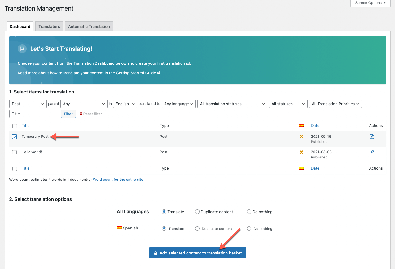 How to Translate All Taxonomy Terms at Once WPML