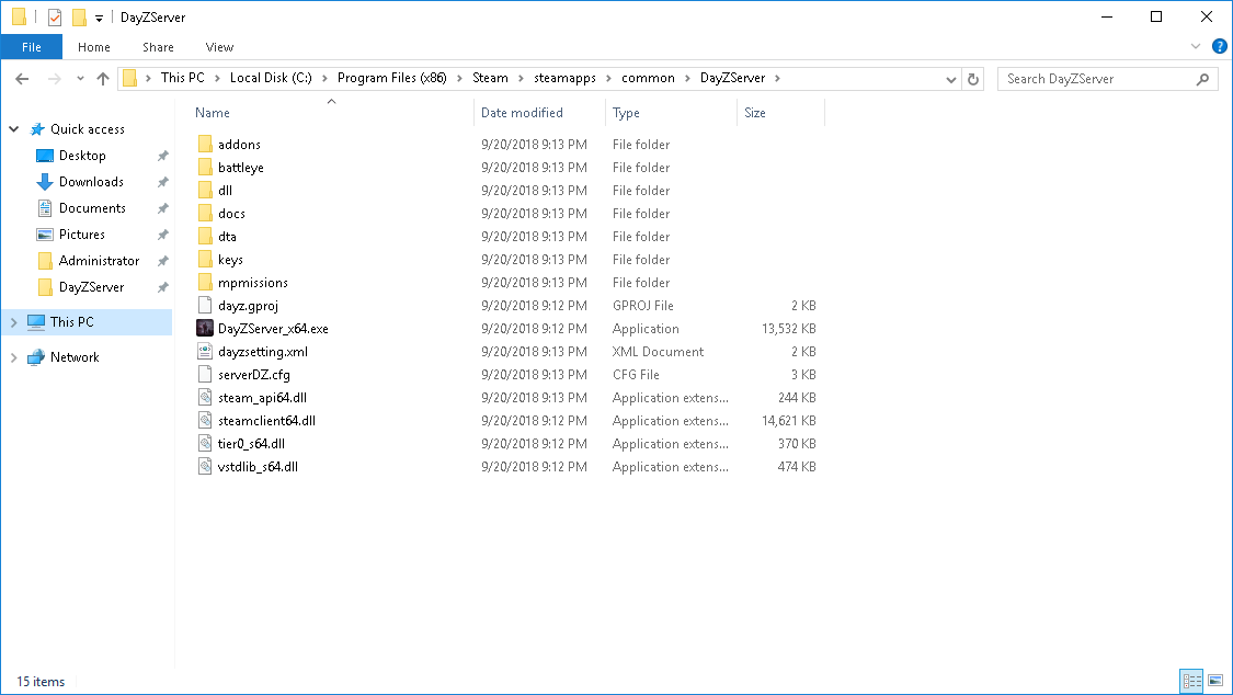 Installing and setting up a DayZ Standalone server on Windows server