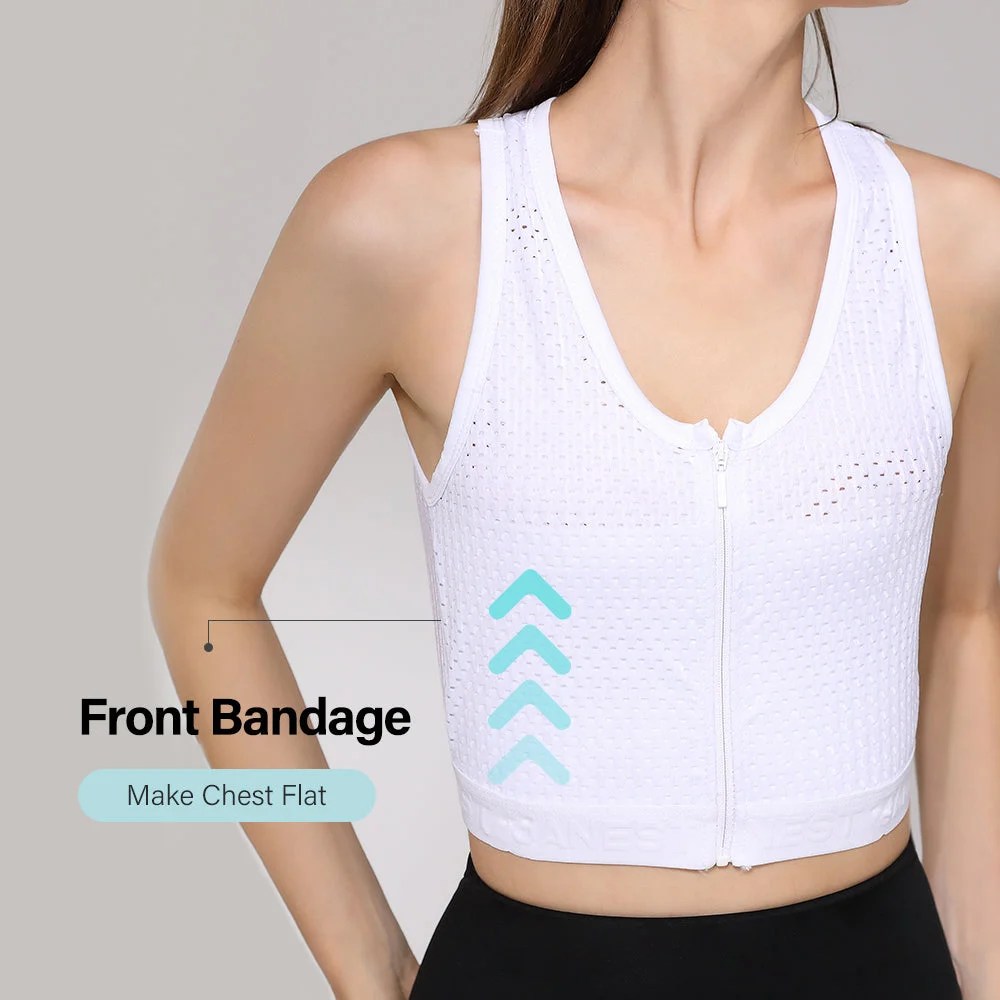 Zipper Bandage Chest Binder Moonqo Store