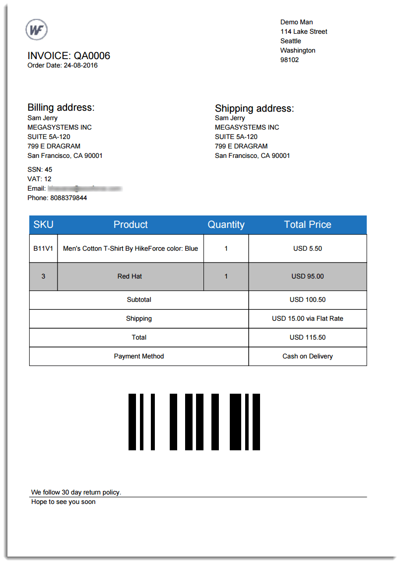 How to Print PDF Invoices using Print Invoice, Packing Slip, Delivery
