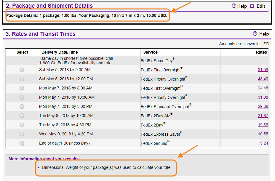 Volumetric Weight Based Shipping using FedEx Shipping