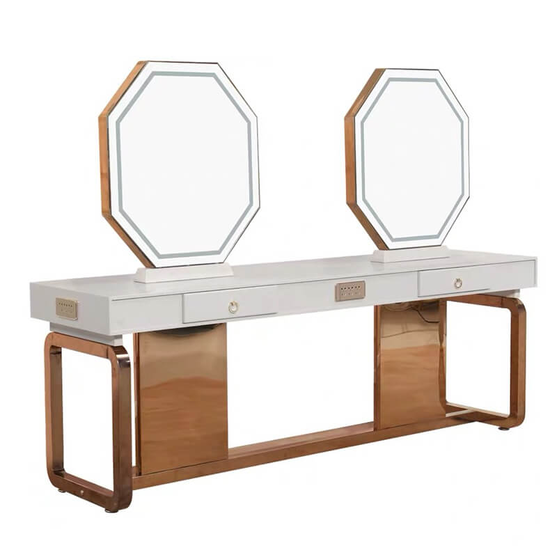 New LED lighting Salon Mirror Station for Hairdressing Yoocell