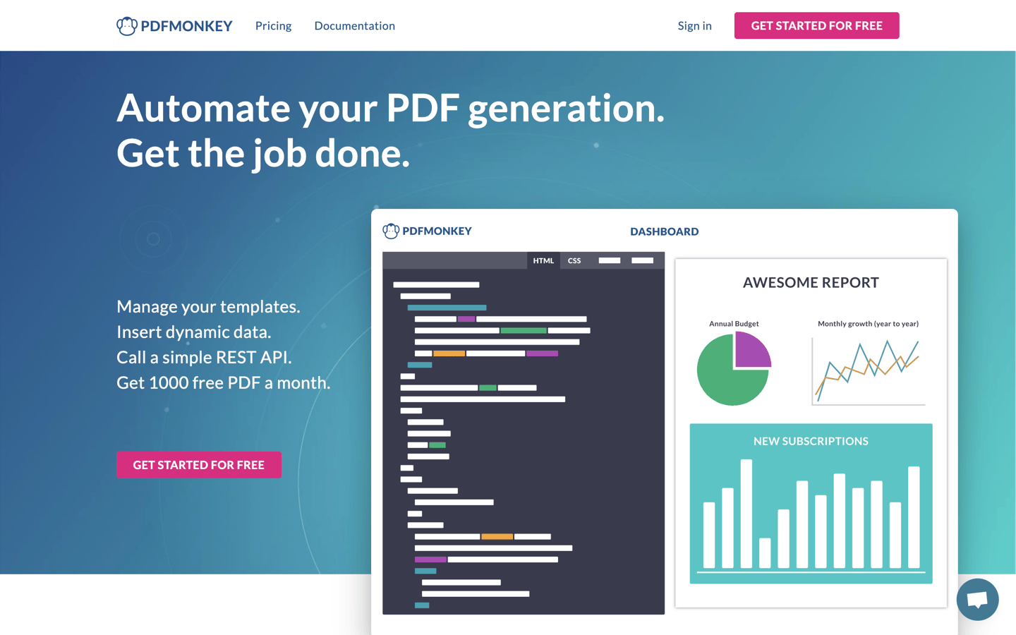 New integration Generate beautiful documents with PDFMonkey Updates