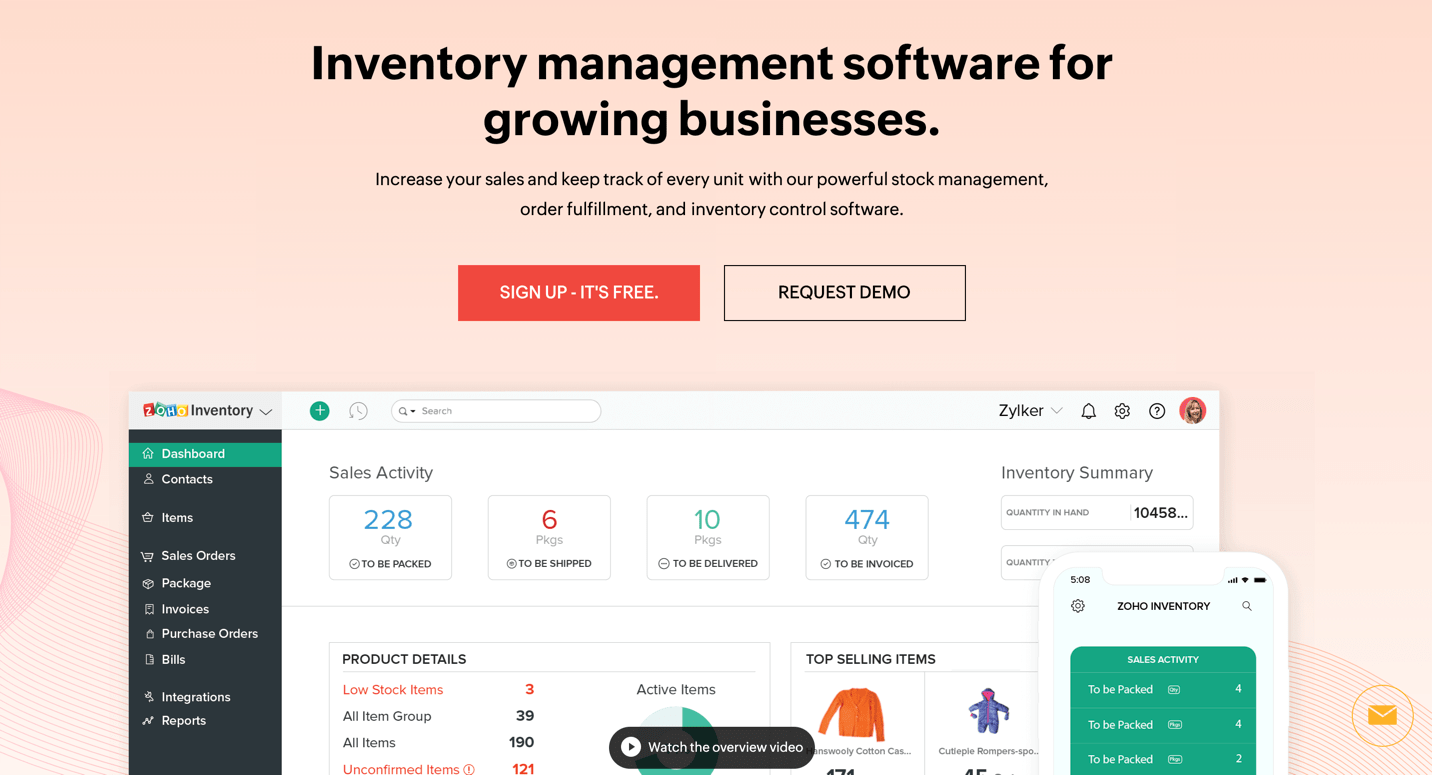 New integration Manage your inventory and increase sales with Zoho