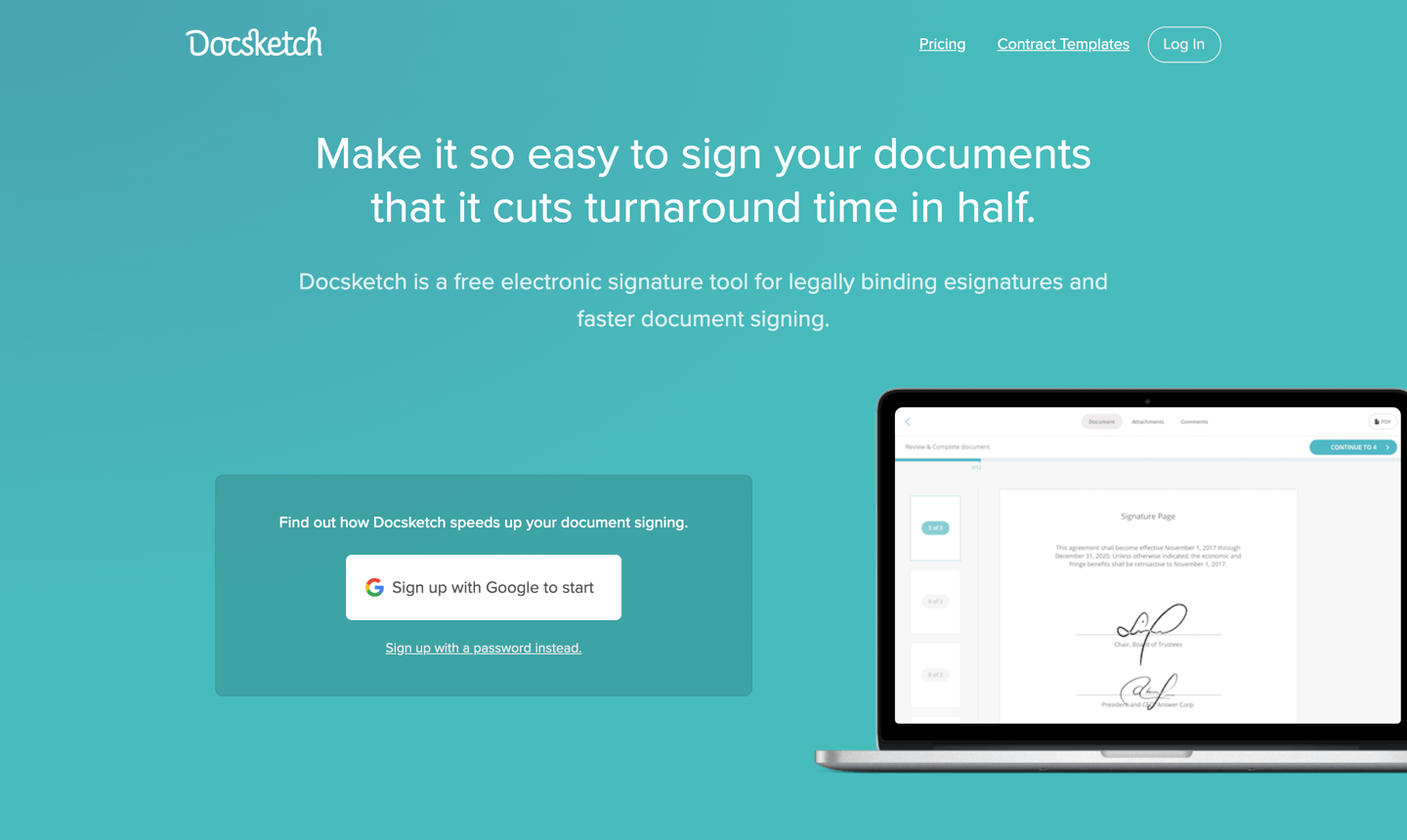 New integration Get important documents signed faster with Docsketch
