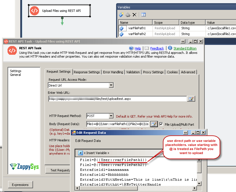 REST API File Upload using SSIS (Multi Part POST) ZappySys Blog