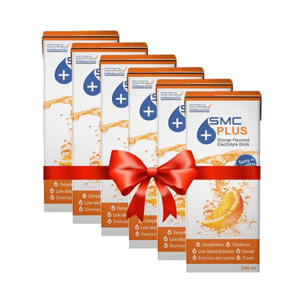 SMC Plus Orange Electrolyte Drink 250 ml of 6 pack). Juice