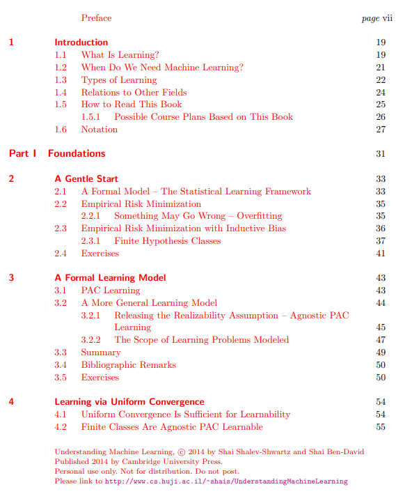 【电子书】理解机器学习：从理论到算法（Understanding Machine Learning From Theory to