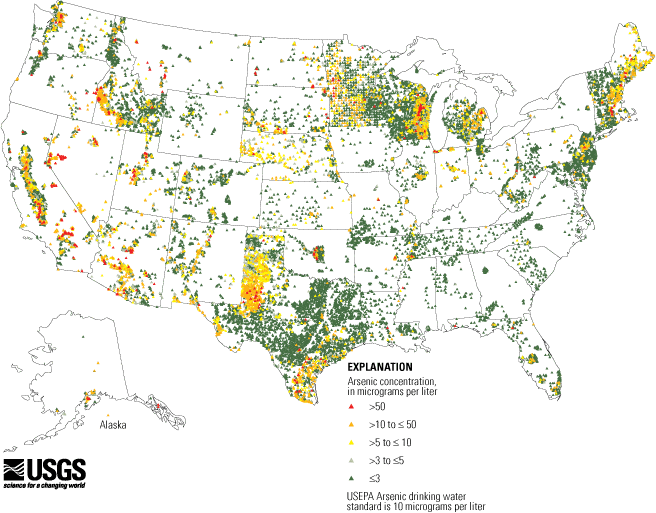Arsenic Map Of Us Consumer Report New study links high levels arsenic and other contaminants to hydraulic