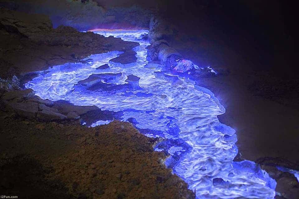 GeoPictures of the Week Volcano Lava Creates Stunning Blue Flames