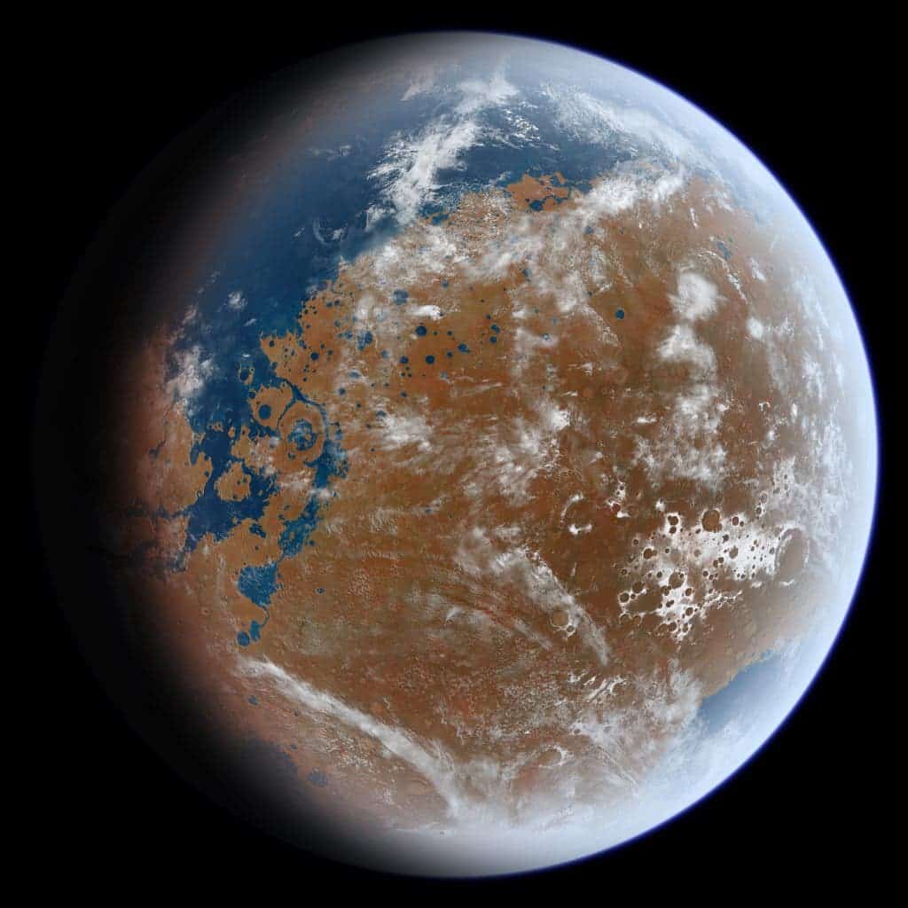 Mars covered in water photos of Mars from billions of years ago