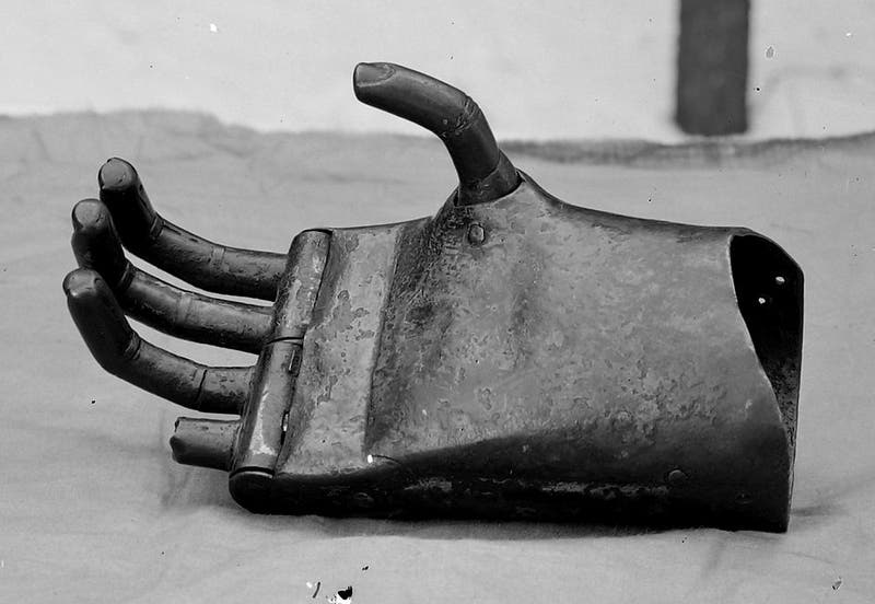 The prosthetic Iron Hand of a 16th century legendary knight