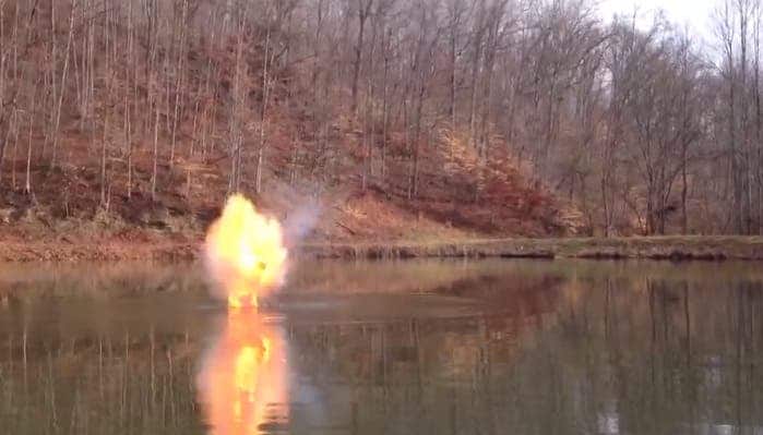 What happens when you throw a pound of Sodium like a skipping stone in