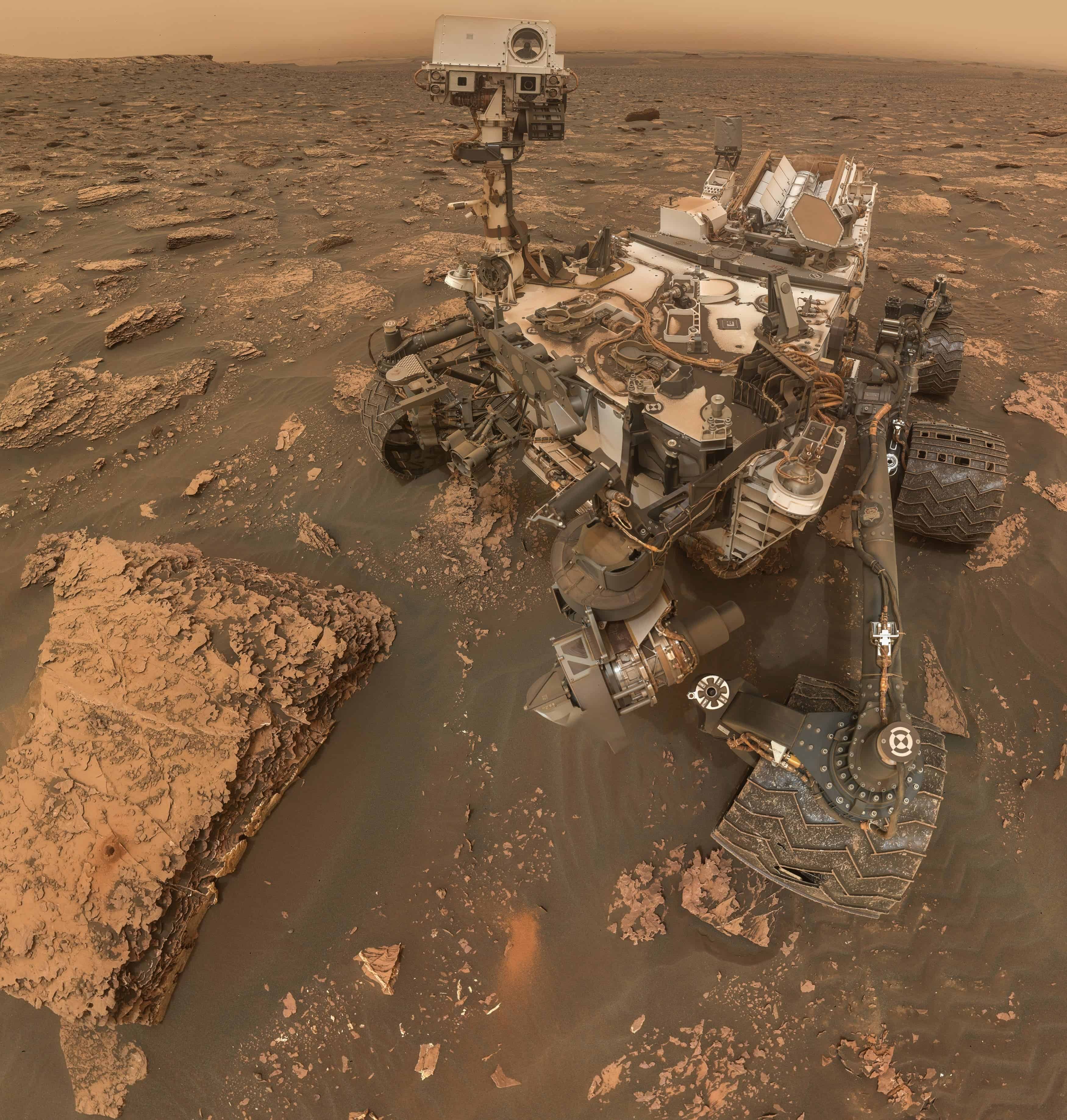 Curiosity's taking selfies as Opportunity braves the storm