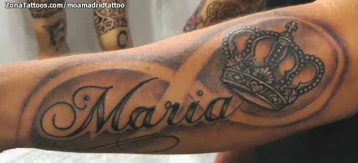 Tattoo Of María, Names, Crowns 320_x_700_jpg