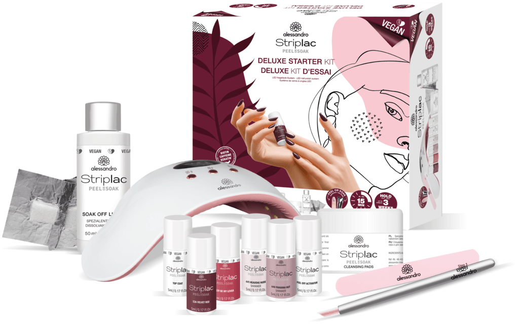 Alessandro Striplac Peel Or Soak Deluxe Starter Kit | Bellaffair.com