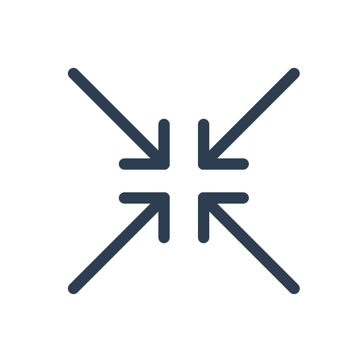 Arrows, decrease, degrade, fullscreen, minimize, reduce, remit icon