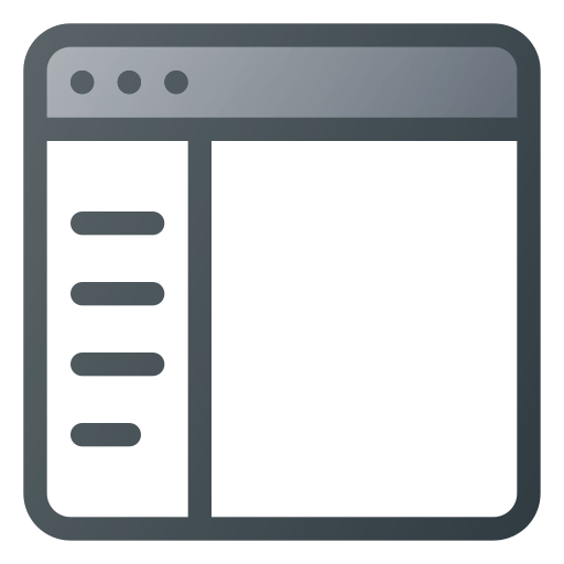 Application, browser, left, panel, sidebar icon