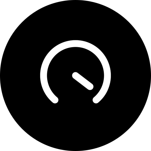 Gauge, high, optimal, performance, round icon