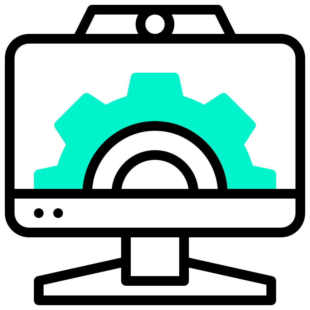 Computer, desktop, gear, monitor, technology icon Download on Iconfinder