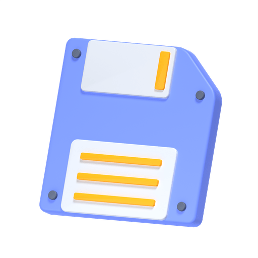 Save, floppy disk, storage, save file, render 3D illustration