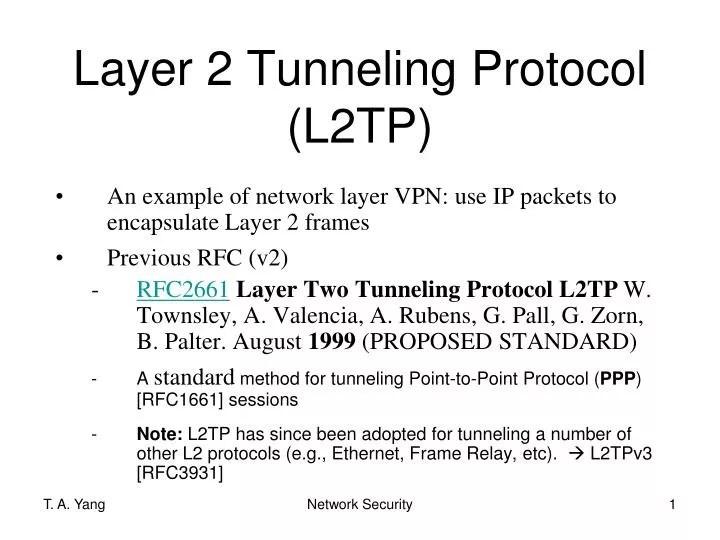 PPT Layer 2 Tunneling Protocol (L2TP) PowerPoint Presentation, free