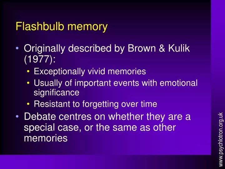 PPT Flashbulb memory PowerPoint Presentation, free download ID1221455