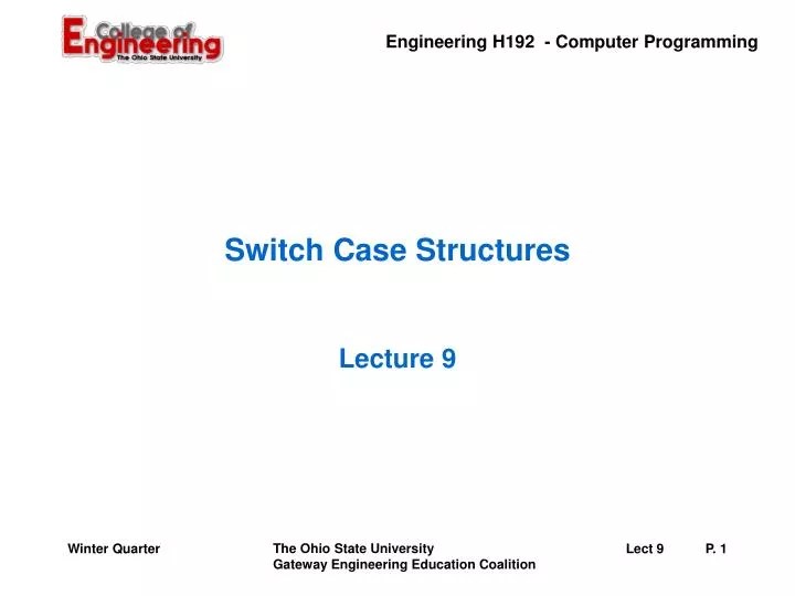 PPT - Switch Case Structures PowerPoint Presentation, free download