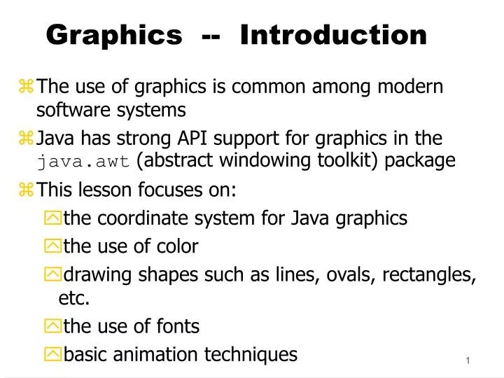 PPT Graphics Introduction PowerPoint Presentation, free download