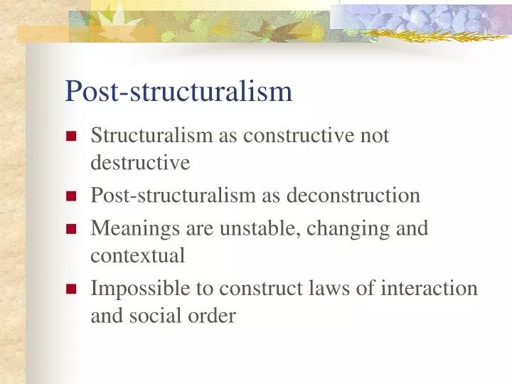 PPT Poststructuralism PowerPoint Presentation, free download ID