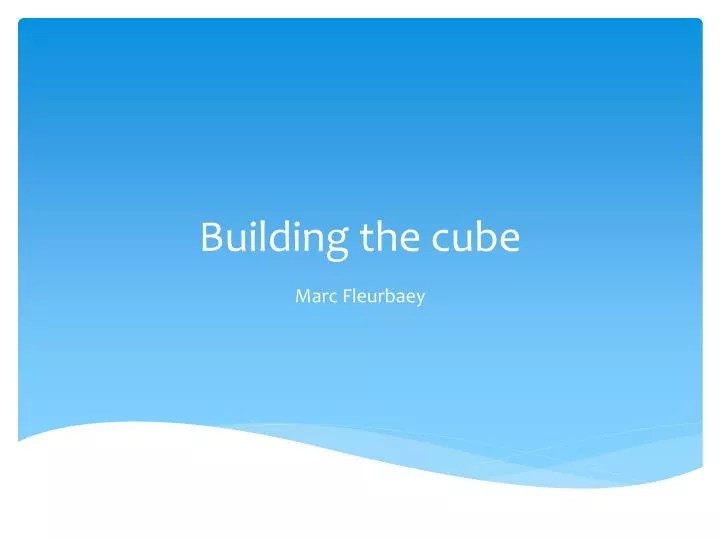 PPT Building the cube PowerPoint Presentation, free download ID1457152