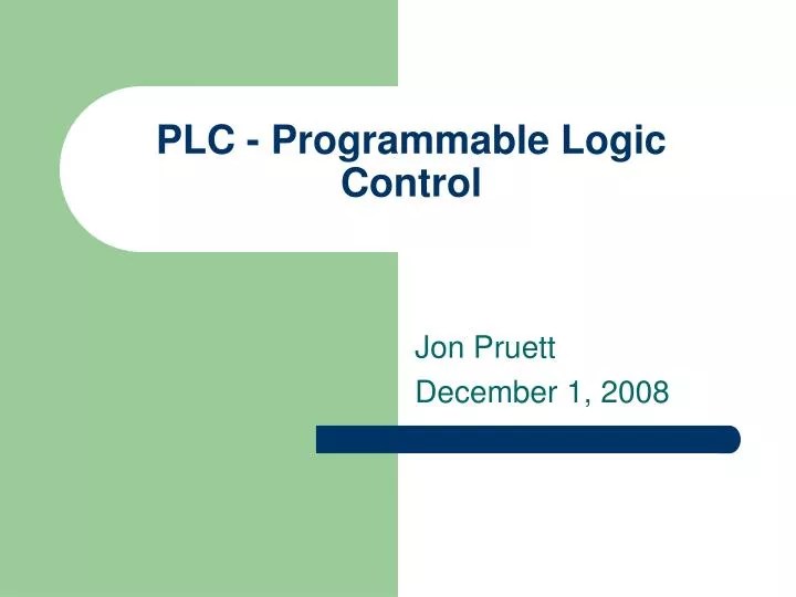 PPT PLC Programmable Logic Control PowerPoint Presentation, free