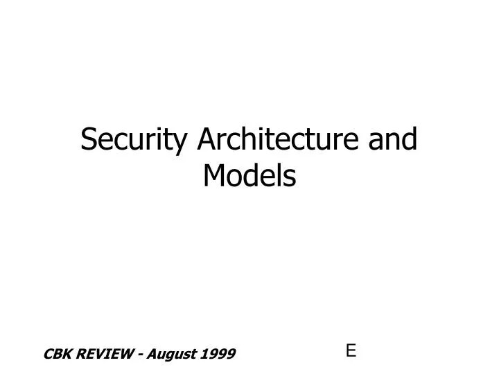 PPT Security Architecture and Models PowerPoint Presentation, free download ID431797