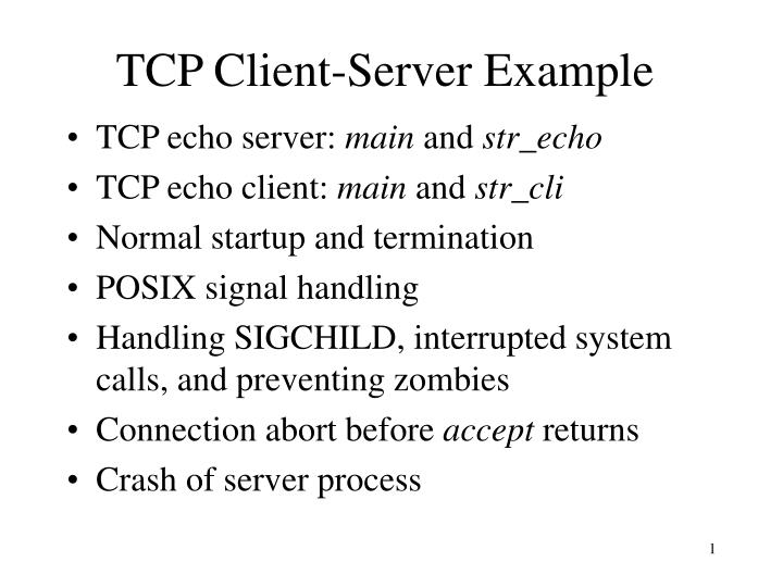 PPT TCP ClientServer Example PowerPoint Presentation, free download