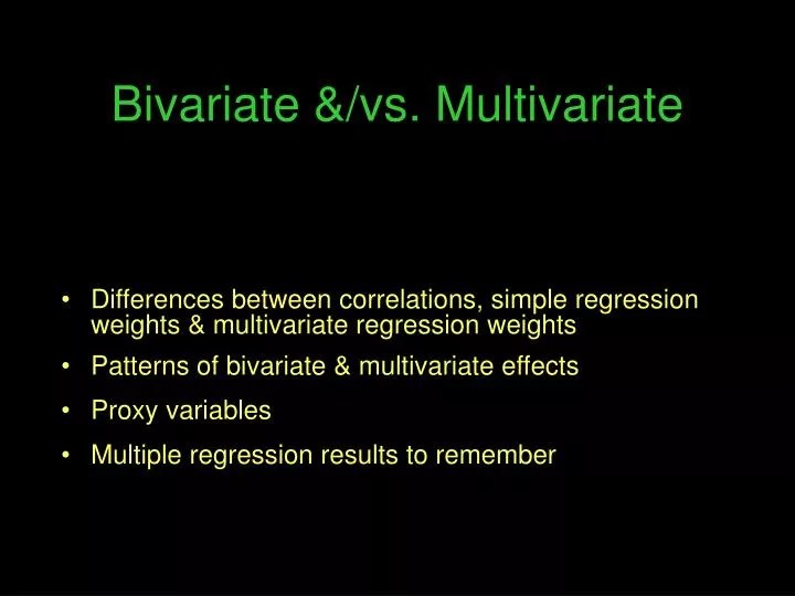 PPT Bivariate &/vs. Multivariate PowerPoint Presentation, free