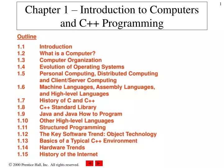 PPT Chapter 1 Introduction to Computers and C++ Programming