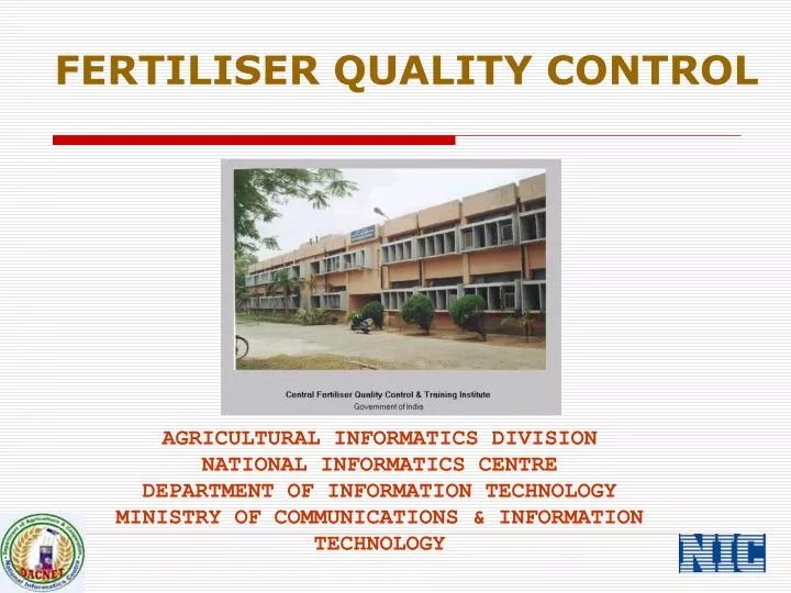 PPT FERTILISER QUALITY CONTROL PowerPoint Presentation, free download ID479821