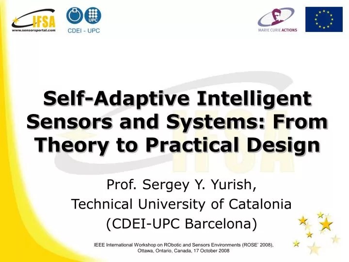 PPT SelfAdaptive Intelligent Sensors and Systems From Theory to Practical Design PowerPoint