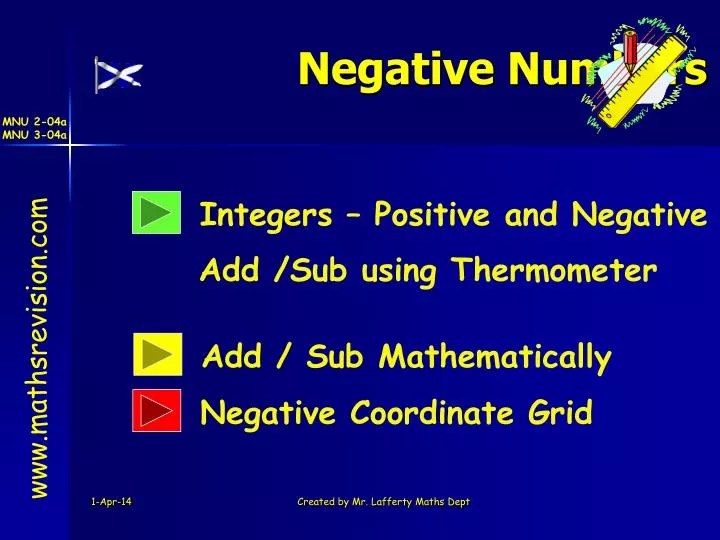 PPT Negative Numbers PowerPoint Presentation, free download ID545154