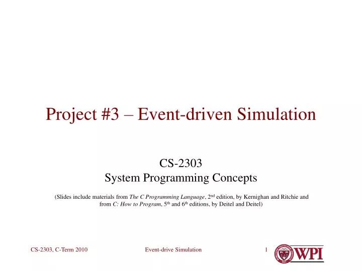 PPT Project 3 Eventdriven Simulation PowerPoint Presentation