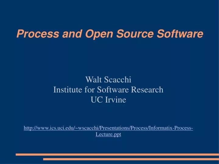 PPT Process and Open Source Software PowerPoint Presentation, free