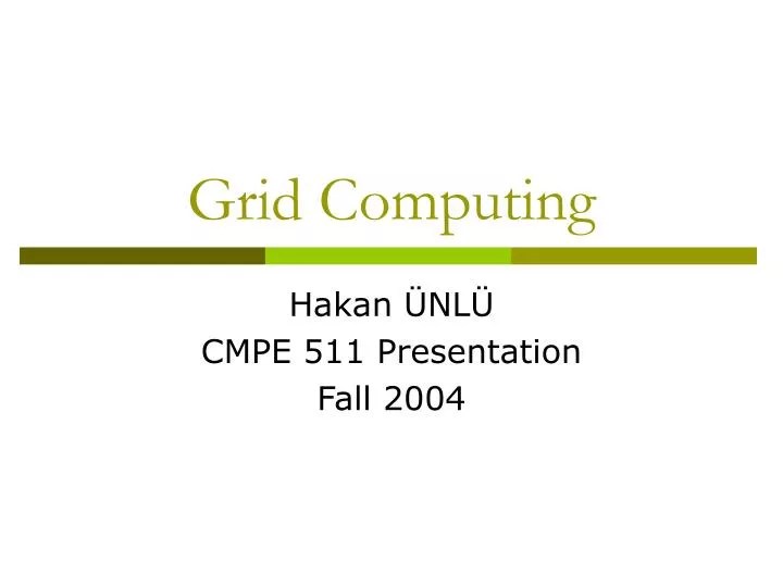 PPT Grid Computing PowerPoint Presentation, free download ID762920
