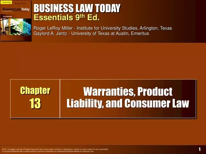 PPT Warranties, Product Liability, and Consumer Law PowerPoint
