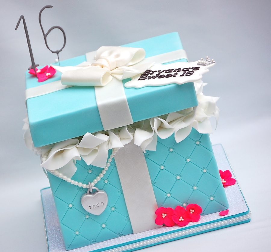 A Tiffany Box For Bryanas Sweet 16 8 Square With Floating