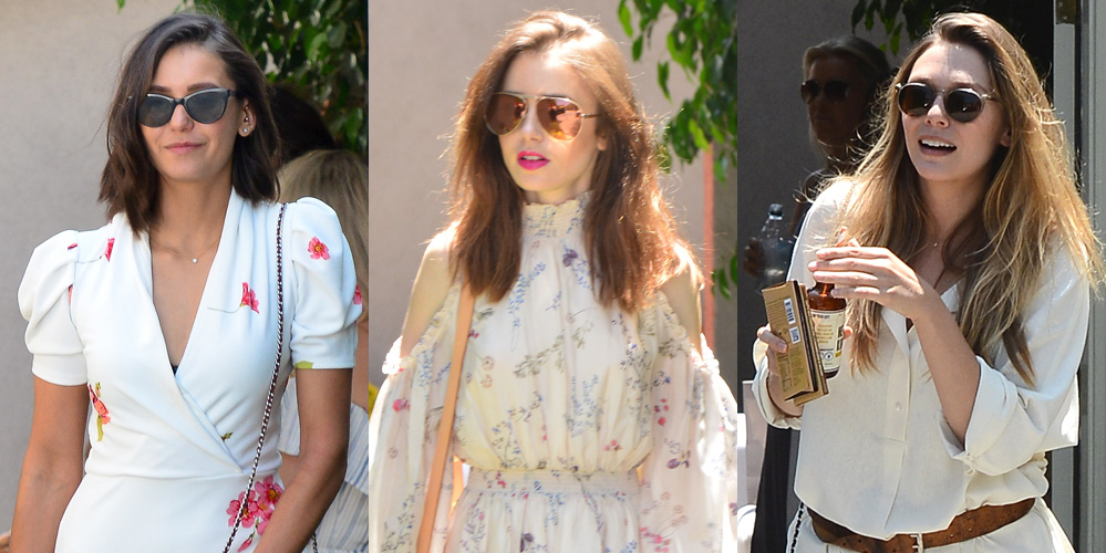 Nina Dobrev, Lily Collins, & Elizabeth Olsen Indulge at Jennifer Klein