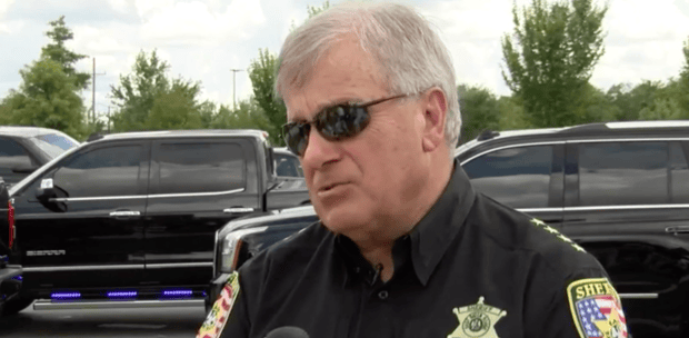 "He has a gun." The two men fired at each other.