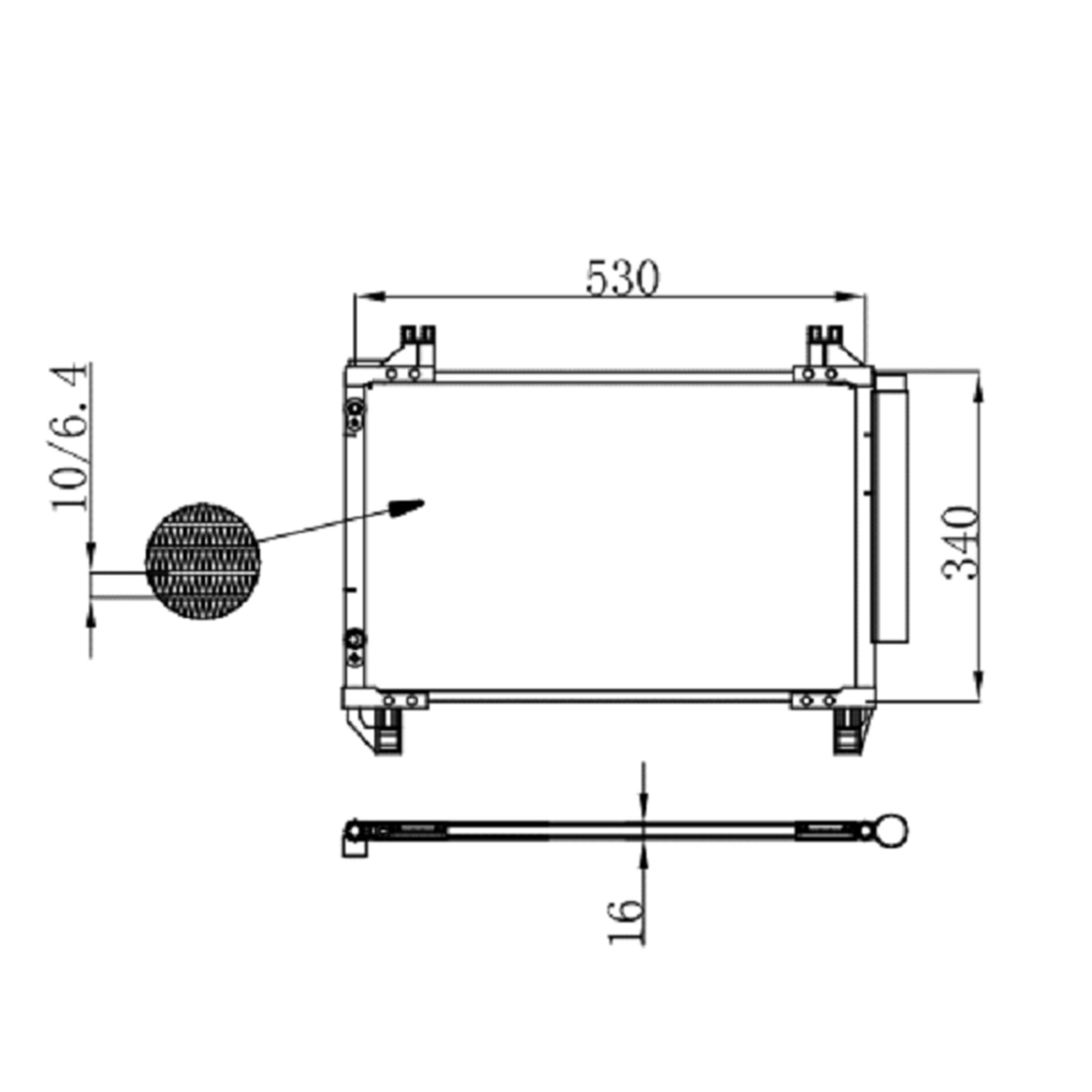 Condenser, air conditioning Toyota Yaris FE8004 Faroussi Store