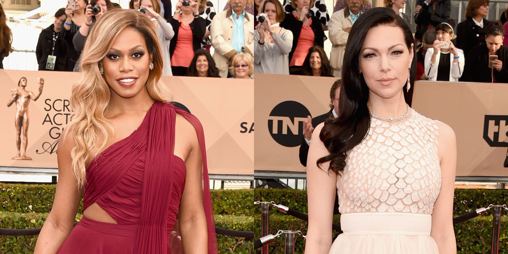 Laverne Cox & Laura Prepon Wow at SAG Awards 2016! 2016 SAG Awards
