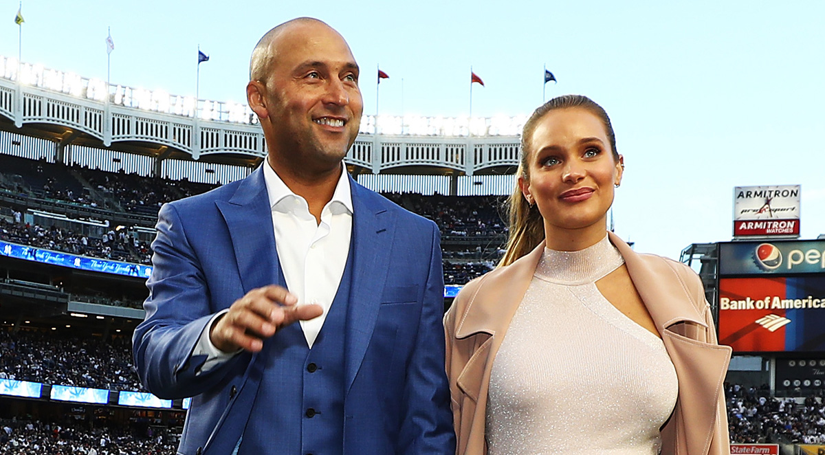 Pregnant Hannah Jeter Supports Husband Derek at Number Retirement